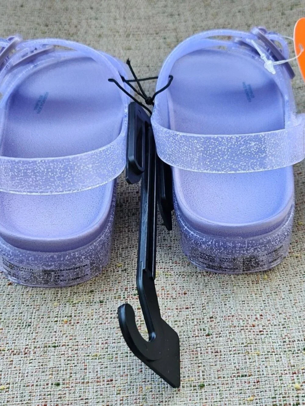 Wonder Nation Kids Slides Sandal Lilac Jelly Plastic Shoes Size 11 kid NWT